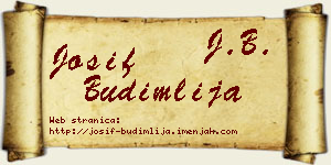 Josif Budimlija vizit kartica